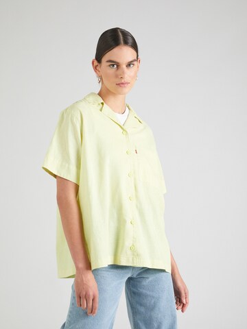 LEVI'S ® Blus 'Ari Short Sleeve Resort Shirt' i gul: framsida