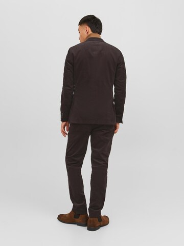 JACK & JONES Normalny krój Spodnie w kant w kolorze brązowy