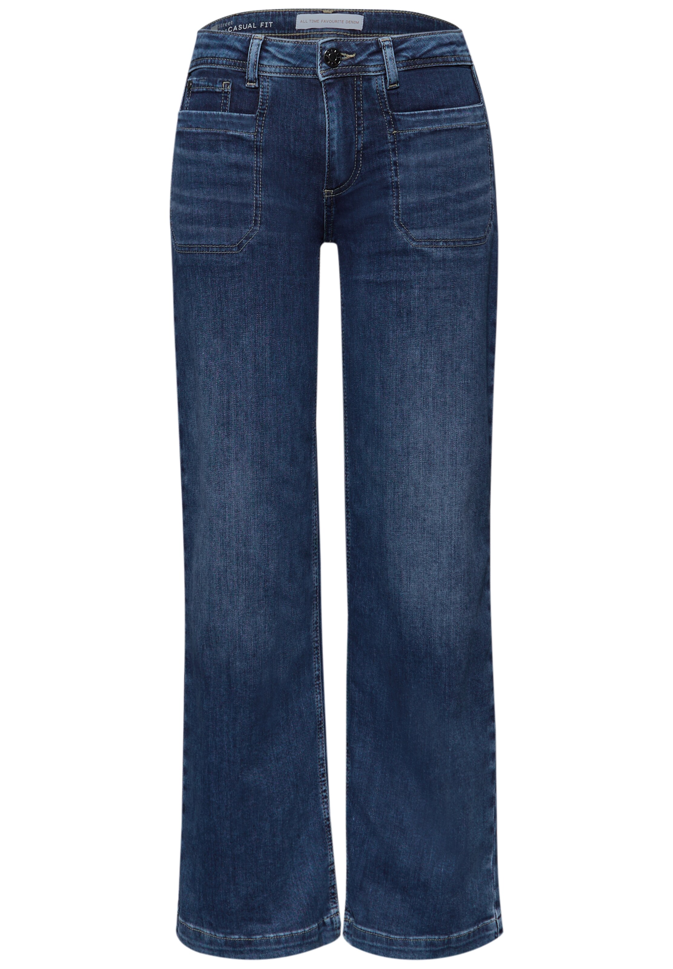STREET ONE Wide leg Jeans in Blue: front