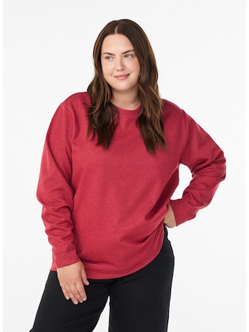 Sweat-shirt 'Vigga' Zizzi en rouge : devant