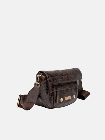 Clio Crossbody bag 'NEPTUNE 2.0 PYTHON (CHOCOLATE BROWN)' in Brown