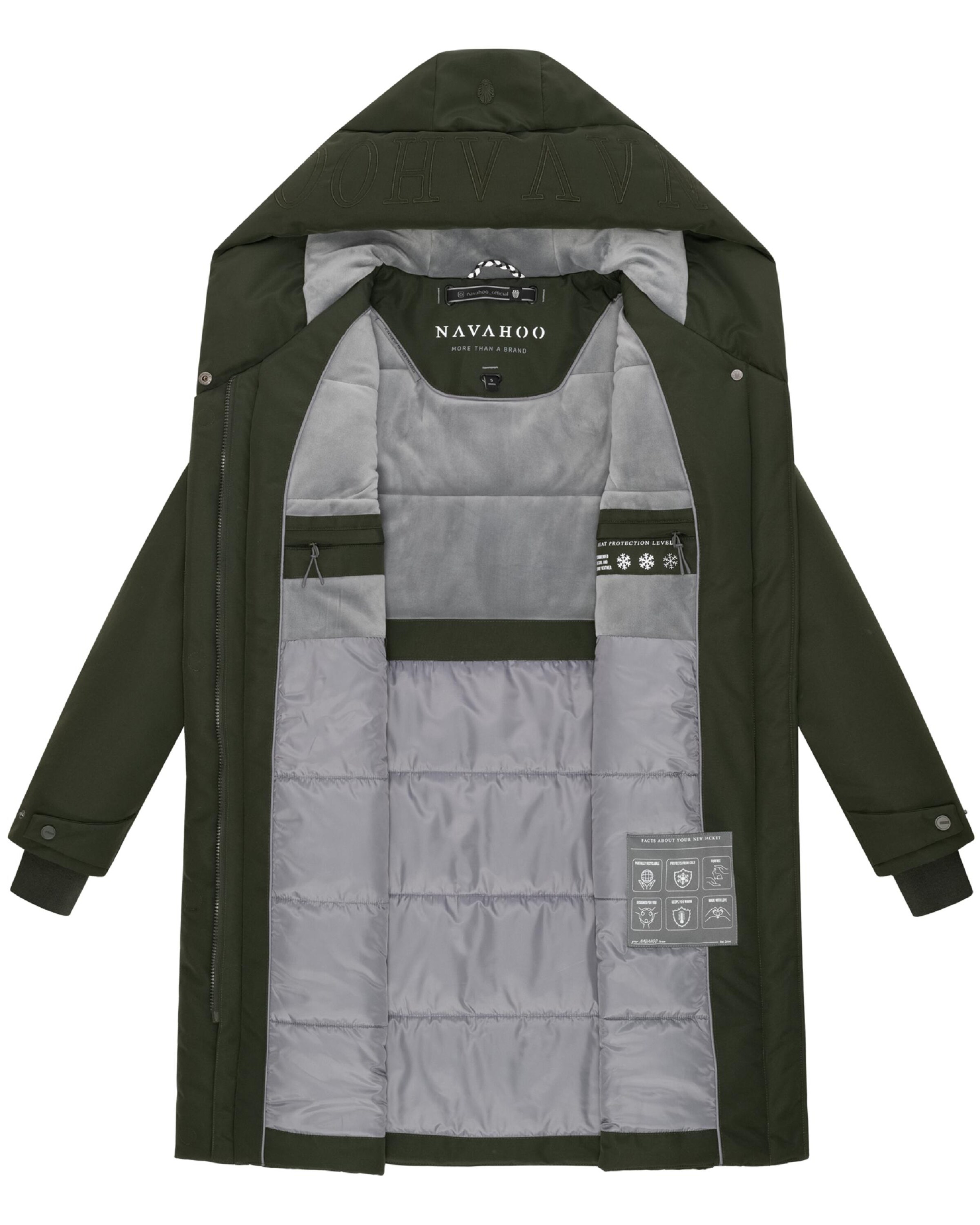 NAVAHOO Зимнее пальто 'Domingaa 14' в Зеленый