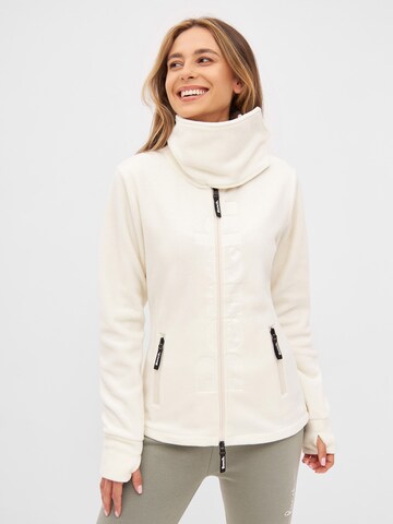 BENCH Fleece Jacket in White: front