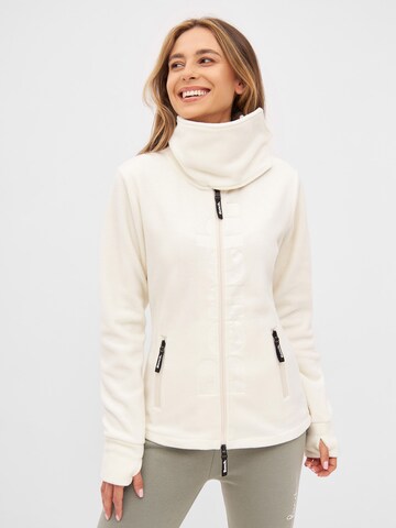 BENCH Fleece jas in Wit: voorkant