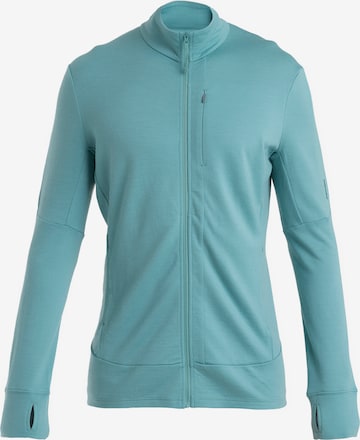 ICEBREAKER Athletic Zip-Up Hoodie 'Quantum IV' in Blue: front