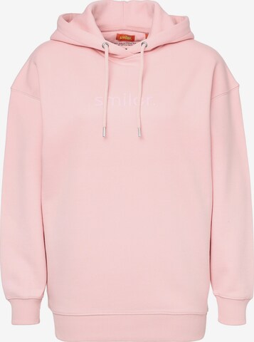 Sweat-shirt 'Sunny' smiler. en rose : devant