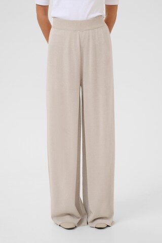 Kaffe Wide Leg Hose 'Regina' in Beige: Vorderseite