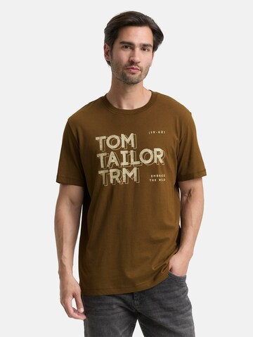 TOM TAILOR Shirt in Bruin: voorkant