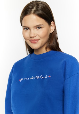 mėlyna MYMO Megztinis be užsegimo 'Keepsudry'