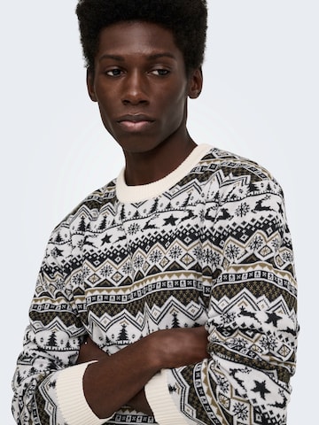 juoda Only & Sons Megztinis 'ONSX-MAS 2'