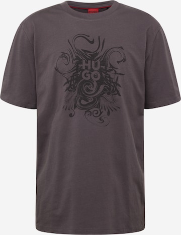T-Shirt 'Dinkerton' HUGO Red en gris : devant