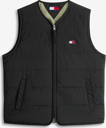 Tommy Jeans - Chaleco 'Heritage' en negro: frente