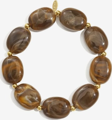 Bracelet 'Ambra' ETNÉE en marron : devant