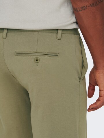 Regular Pantalon chino 'Mark' Only & Sons en vert