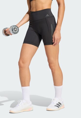 Skinny Pantalon de sport 'Optime' ADIDAS PERFORMANCE en noir : devant