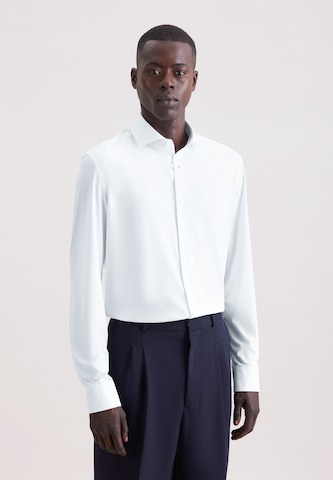 Coupe slim Chemise business 'Schwarze Rose' SEIDENSTICKER en blanc : devant