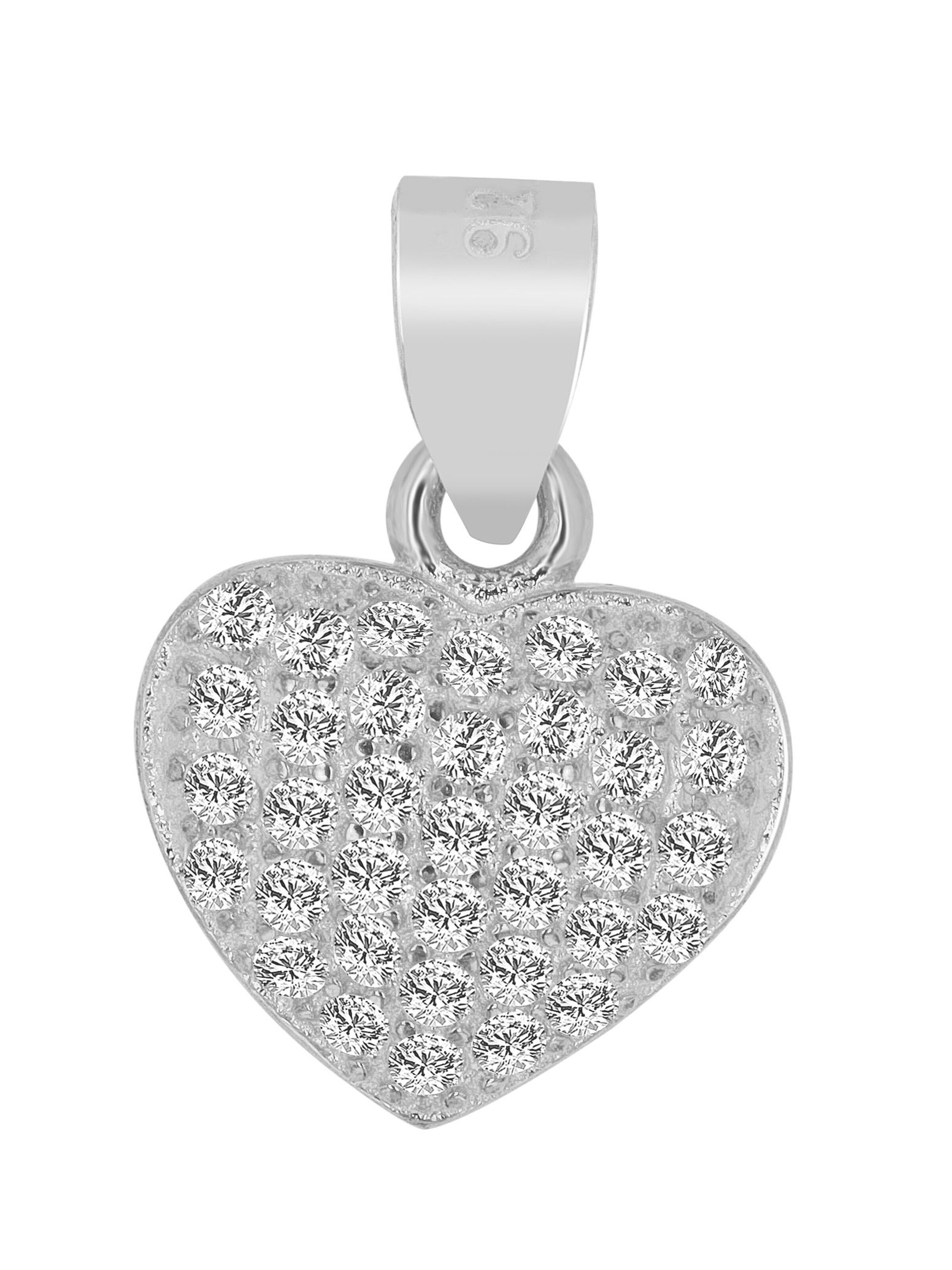 Akzent Pendant '"Yardila" aus 925 Sterlingsilber, rhodiniert, langlebig' in Silver