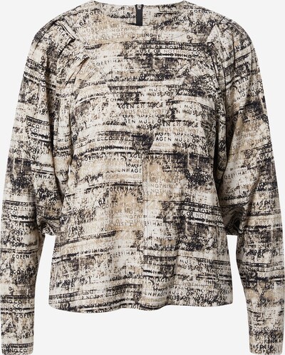 Copenhagen Muse Bluse 'MARRY' in hellbeige / hellbraun / schwarz, Produktansicht