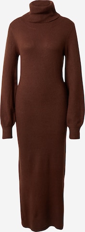 GLAMOROUS Knitted dress in Brown: front