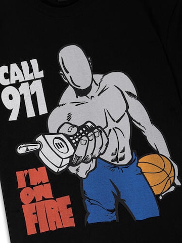 AND1 Тениска 'On Fire' в черно