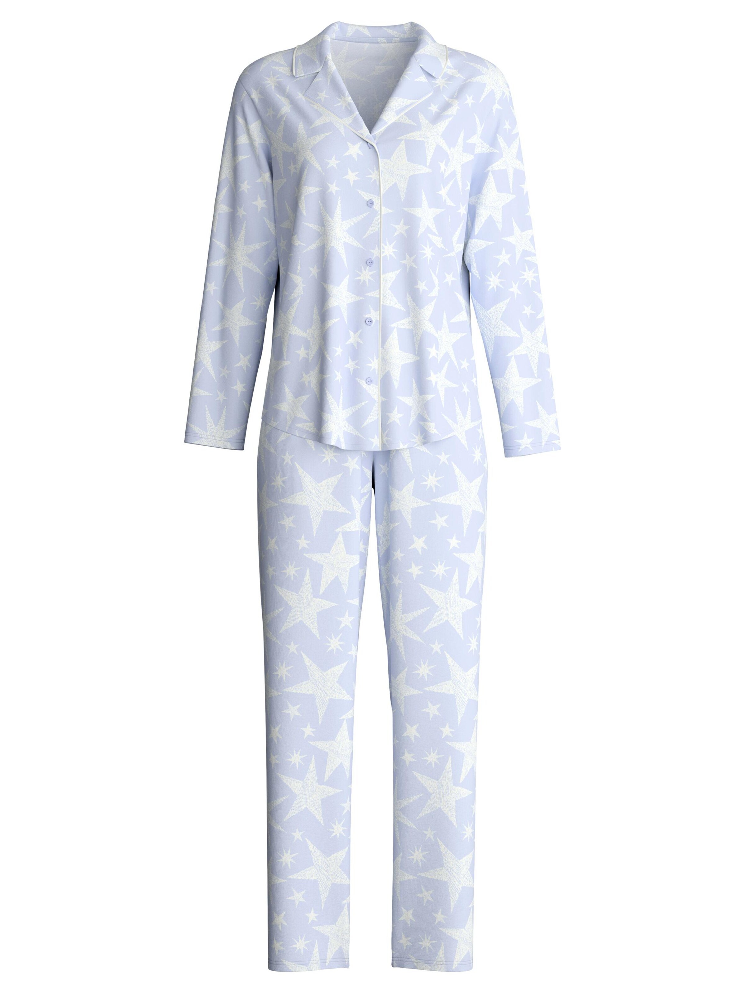 CALIDA Pyjama 'Winter Dreams'‌‌ in Weiß: Vorderseite