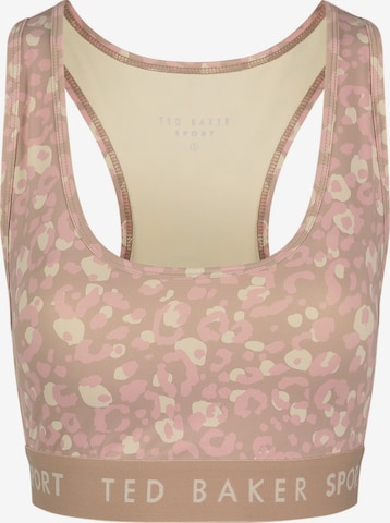 Ted Baker Low Support Sport-BH 'Essentials' in Braun: Vorderseite