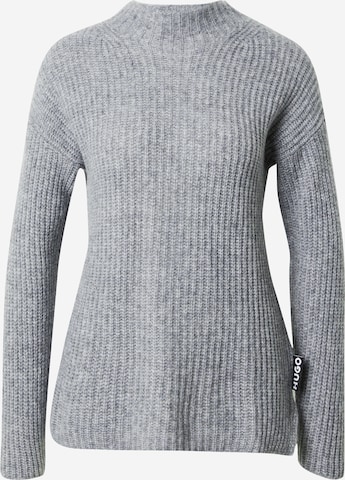 HUGO Sweater 'Sandrickyn' in Grey: front