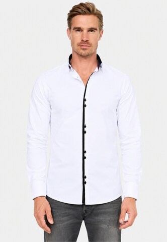 Chemise Rusty Neal en blanc : devant