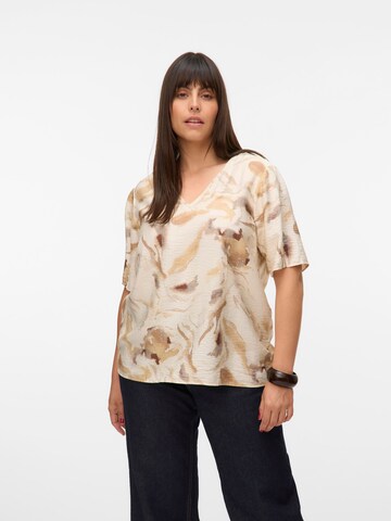 Vero Moda Curve Bluse 'VMCCille' i beige: forside
