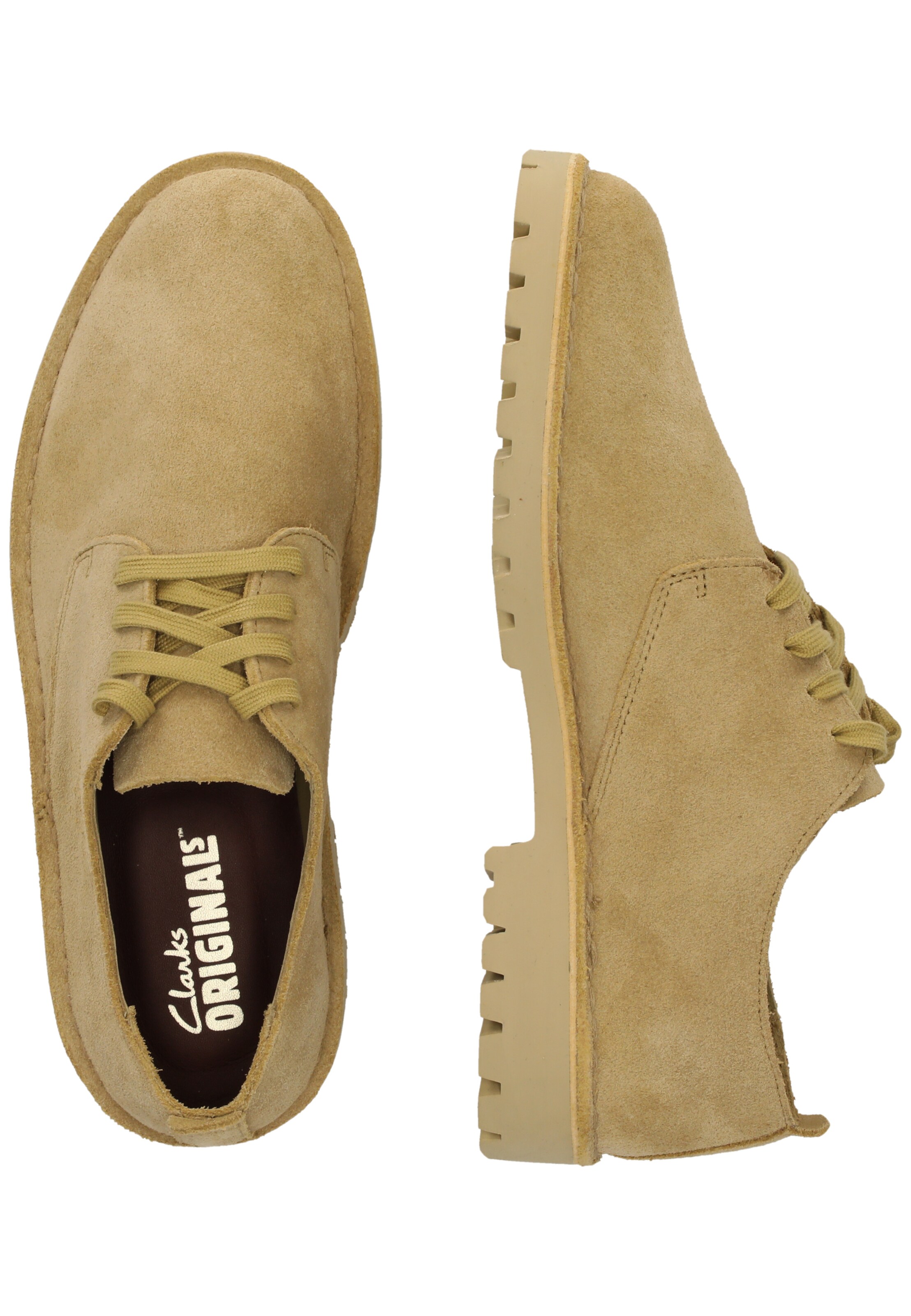 CLARKS Lace-up shoe 'Desert Rock Lo' in Grey