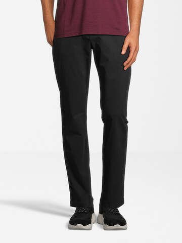 Coupe slim Pantalon chino AÉROPOSTALE en noir : devant