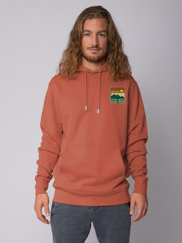 Watapparel Sweatshirt ' Good Vibe ' in Bruin: voorkant