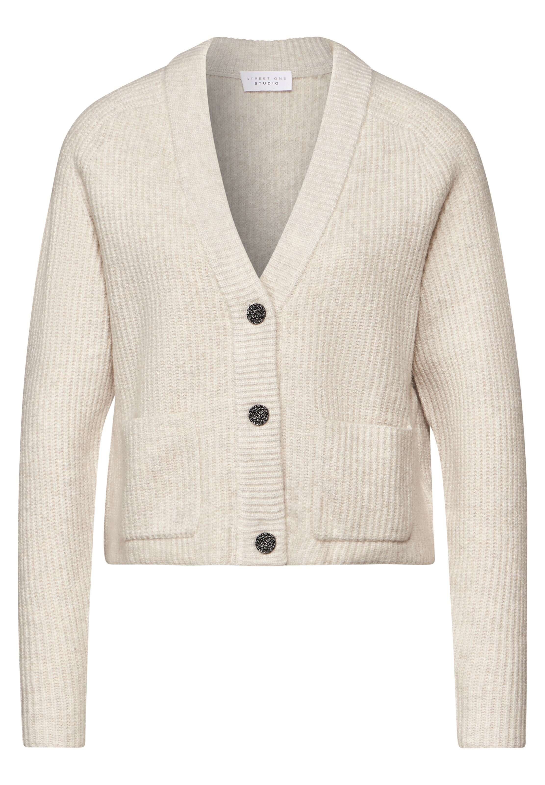 Street One Studio Strickjacke in Beige: Vorderseite