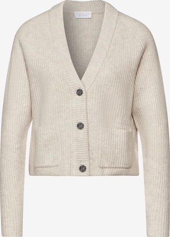 Street One Studio Knit Cardigan in Beige: front