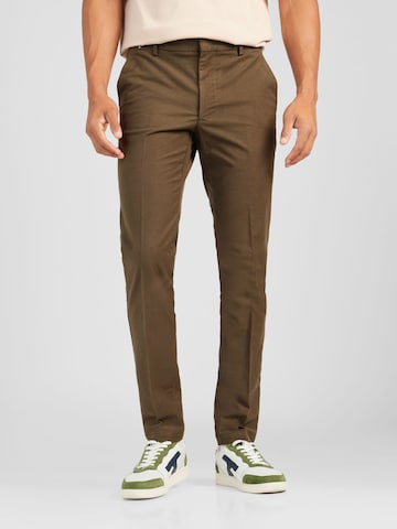 BOSS Black - Slimfit Pantalón chino 'Kaito1' en verde: frente