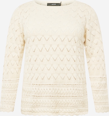 Pulover 'VMCLUA' de la Vero Moda Curve pe bej: față