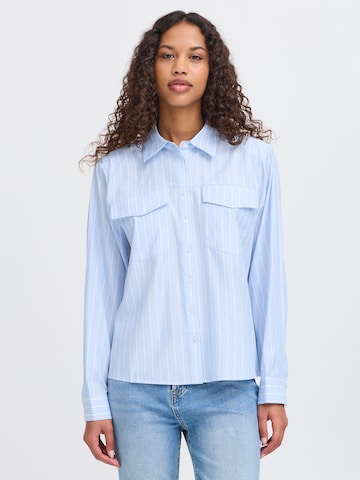 Camicia da donna 'IHXTHEA' di ICHI in blu: frontale