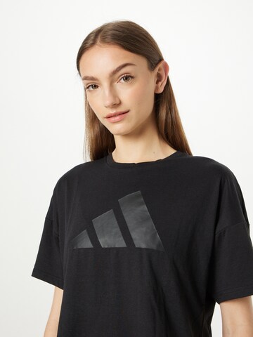 ADIDAS PERFORMANCE Performance Shirt 'Icons 3 Bar' in Black