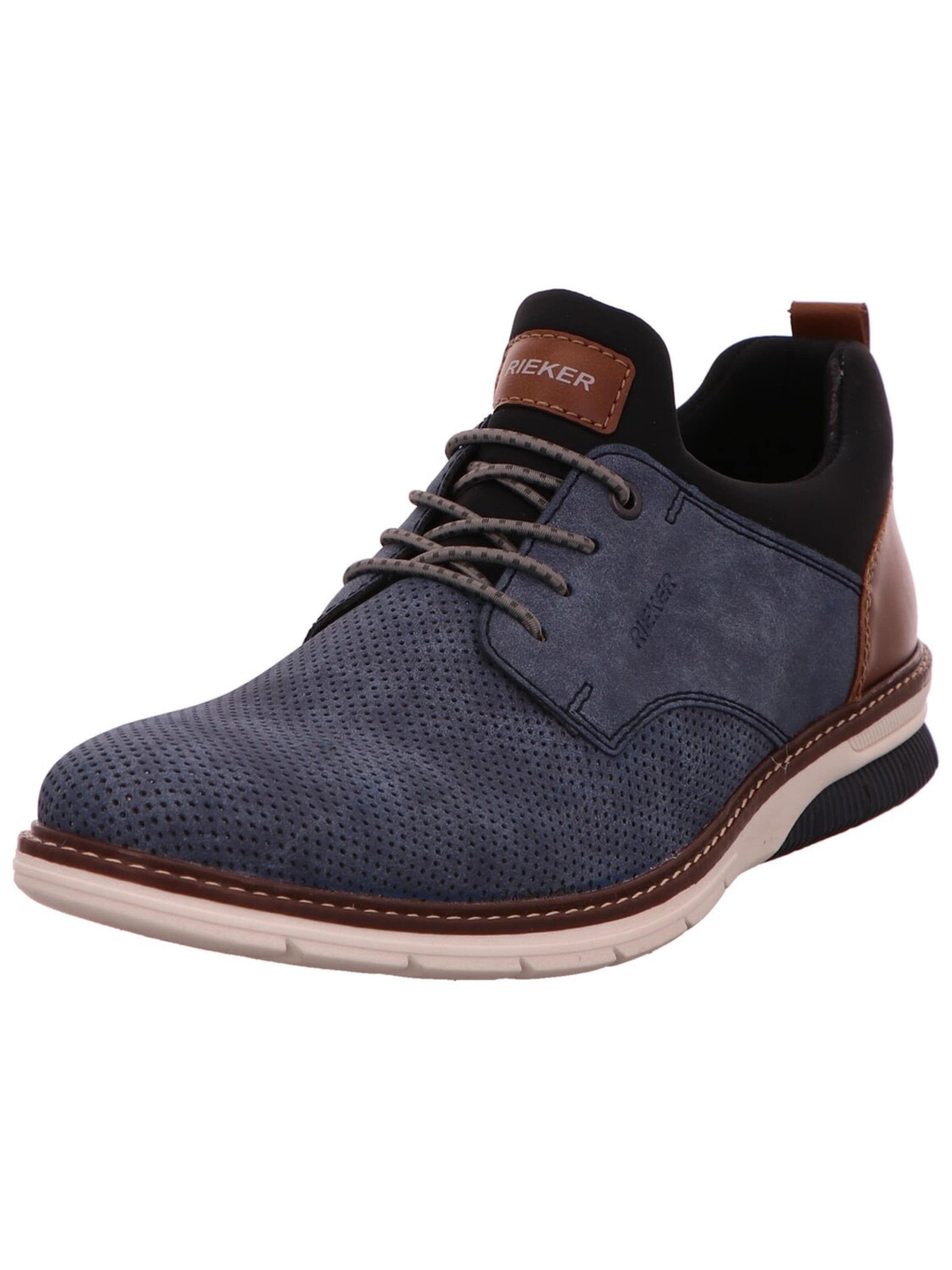 Rieker Veterschoen 'Sneaker Herren 14450-14 Kunststoff (Synthetik) in blau' in Blauw: voorkant