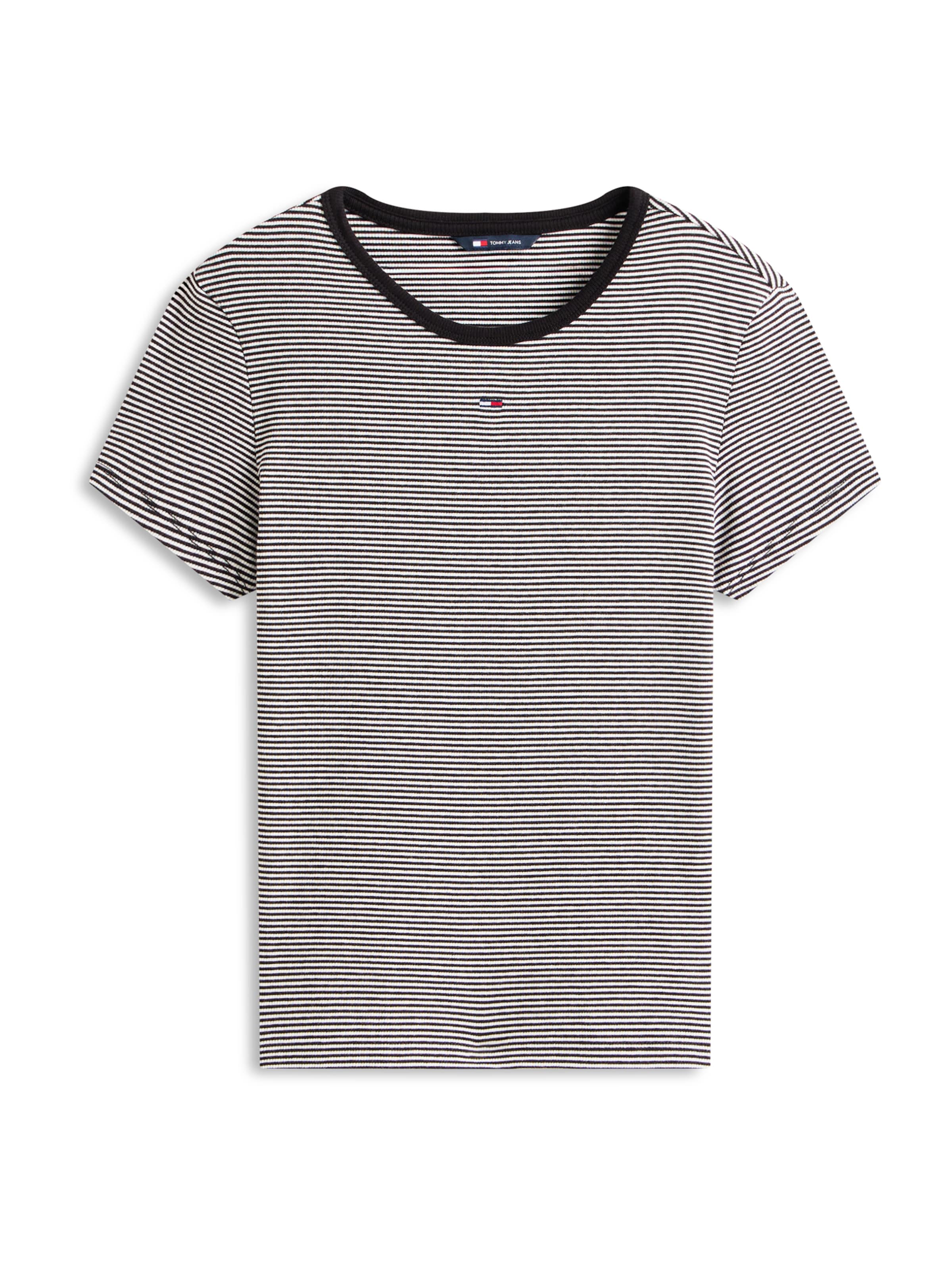 juoda Tommy Jeans Marškinėliai &#x27;Essential&#x27;: priekis