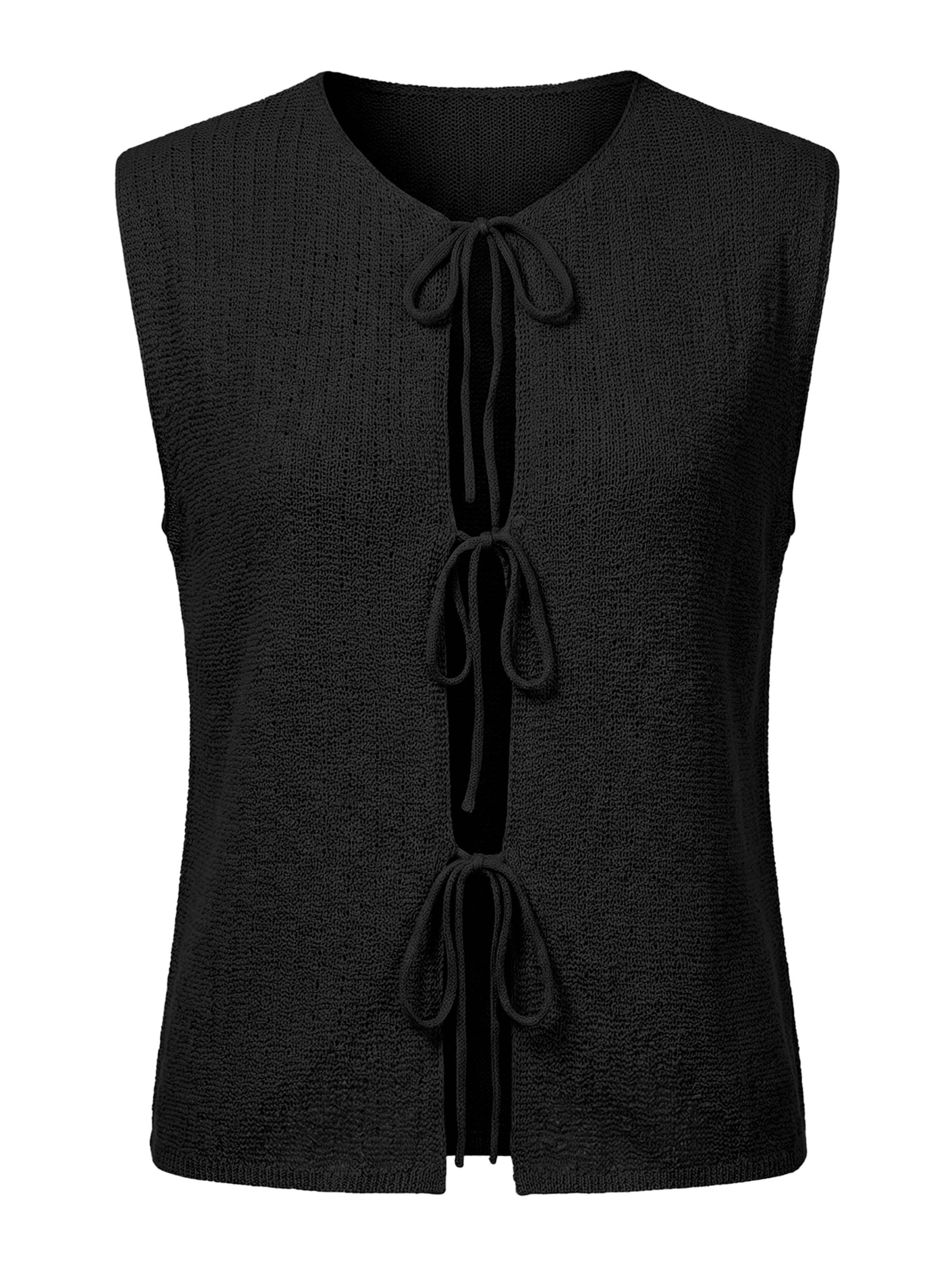 Imily Bela Вязаная жилетка в Черный: спереди