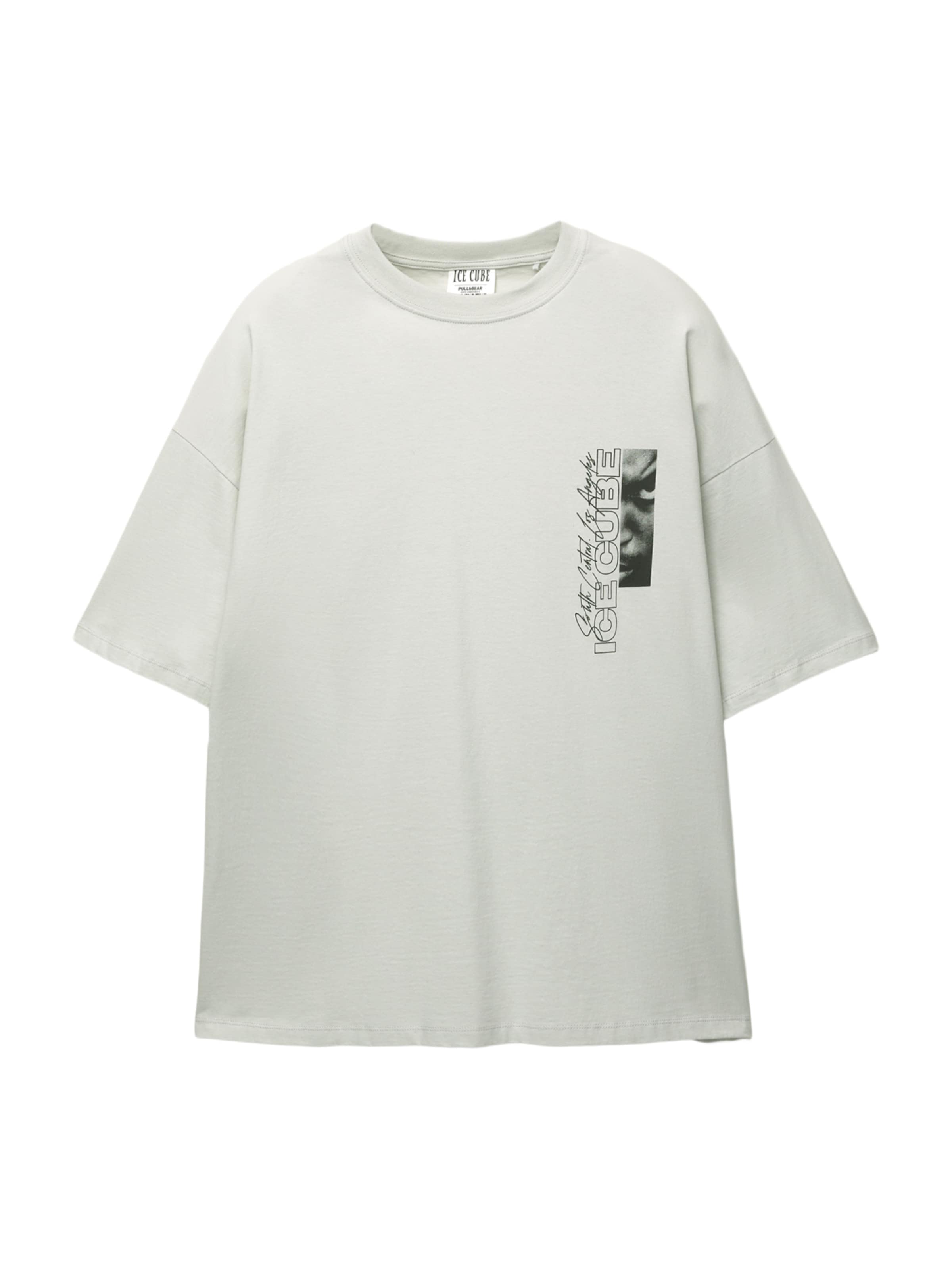 Pull&Bear Póló 'ICE CUBE' - bézs: elől