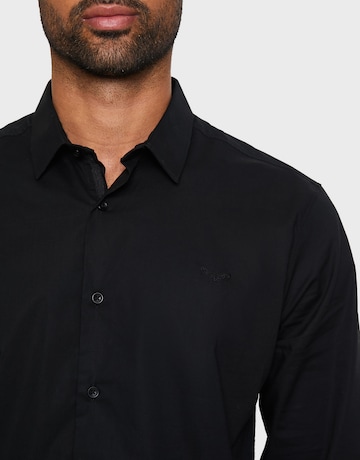Threadbare Overhemd 'Olly' in Zwart