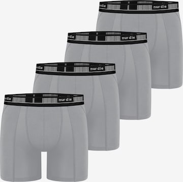 Nur Die Boxer shorts ' Long Boxer Cotton Active ' in Grey: front