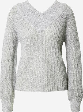 JDY Пуловер 'Nolia Megan' в сиво: отпред