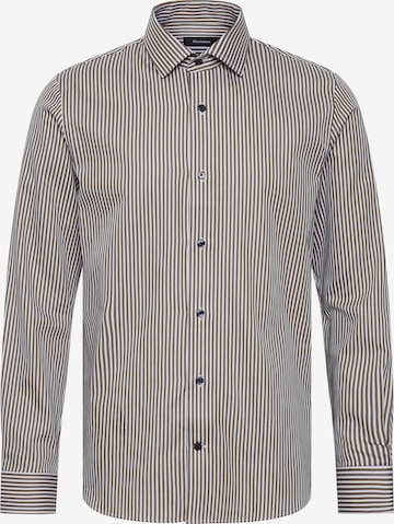 Matinique Regular fit Button Up Shirt 'Trostol' in Brown: front