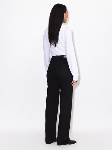 Dr. Denim Slim fit Jeans 'Moxy High Straight' in Black