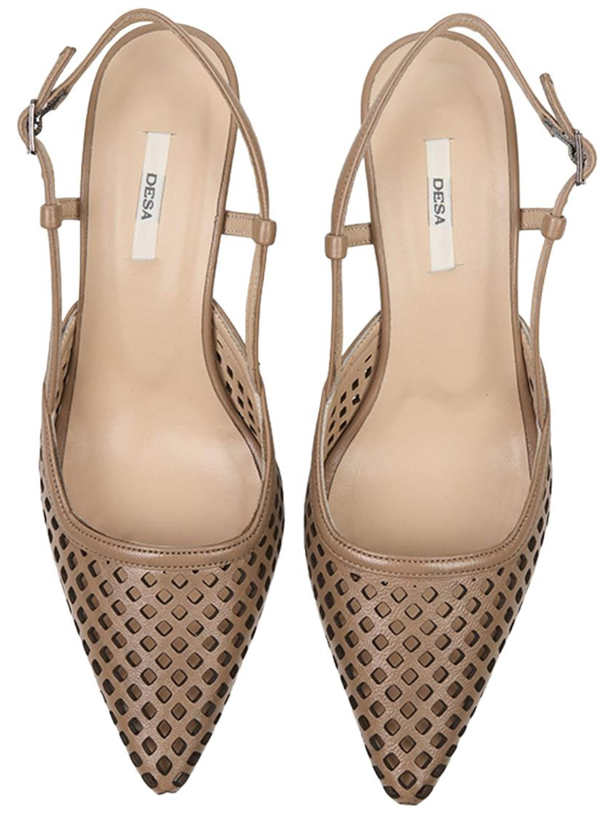 Desa - Zapatos destalonado 'Pumps' en marrón