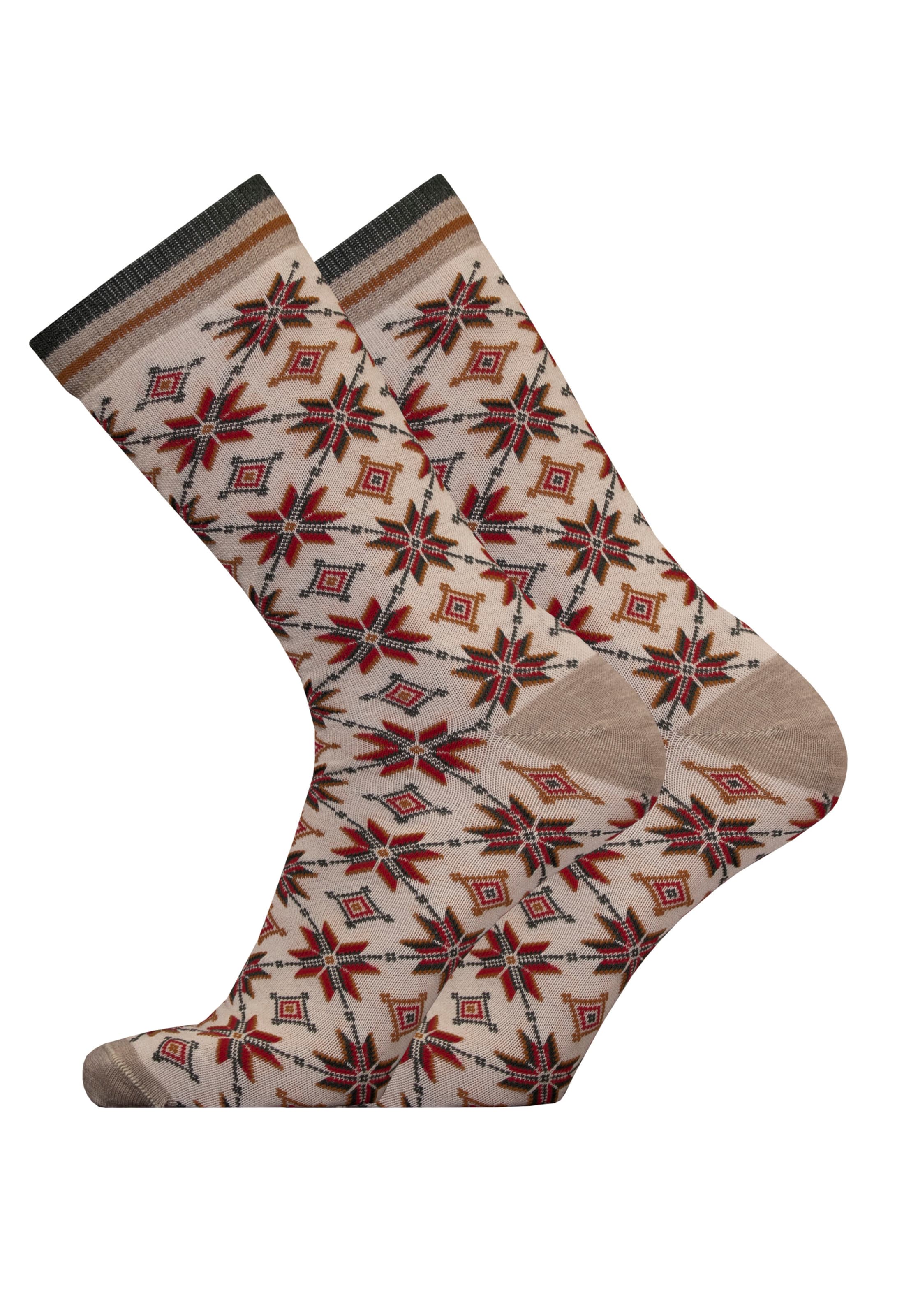 UphillSport Socks 'AUTUMN STAR' in Brown: front