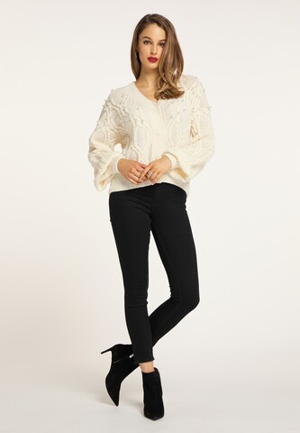 faina Knit cardigan in White